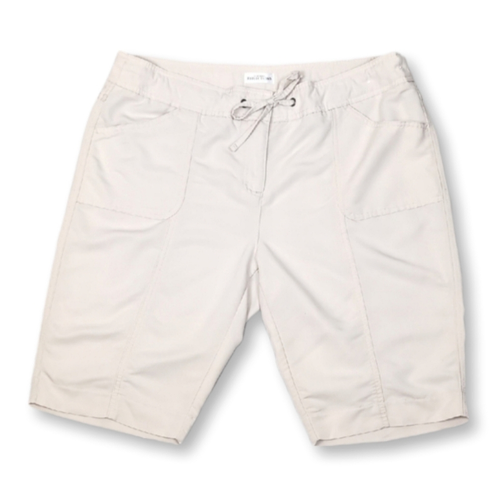 3/$20 Northern Reflections Bermuda Shorts Lightweight Beige Womens Plus Size 18